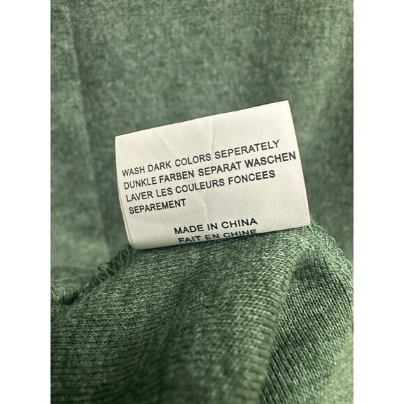 AIFER Off The Shoulder Oversized Batwing Sweater Green Tunic Top Women’s Large - Picture 7 of 9